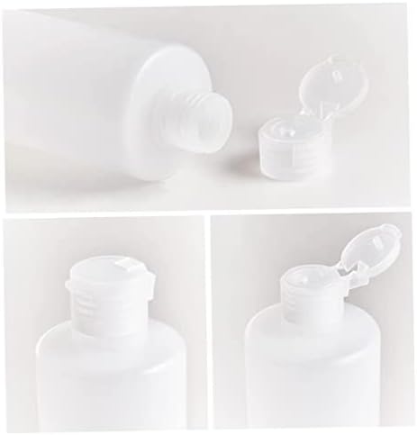 SDUULIMO פלסטיק ריק ריק לבקבוק סחיטת צינור רך ברורה, משקפיים עם כיסוי הכפכפים מיכל מחזיק איפור קוסמטי