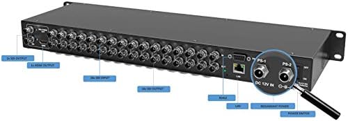 Osprey Video Rack Mount 16 ערוץ 3G SDI Multi Viewer Plus 16x16 Matrix Switcher MVS-16