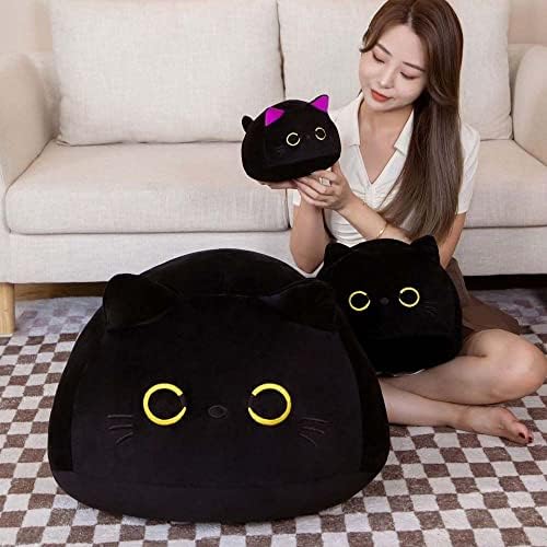 צעצוע קטיפה חתול שחור, חתול יצירתי צעצועים ממולאים כרית צעצוע של חתול קטיפה לחברה ולנטיין מתנה לקישוט
