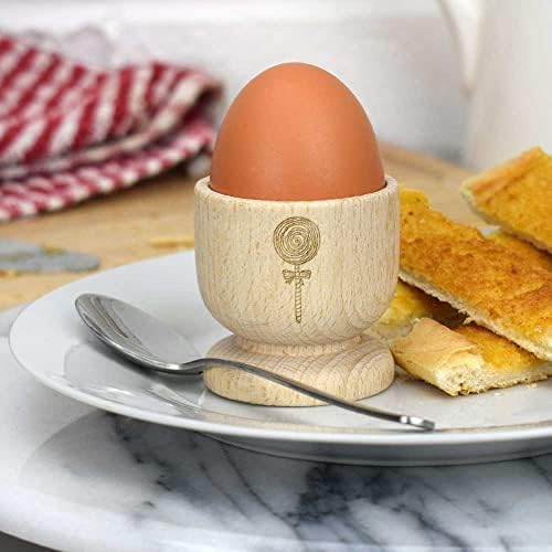 אזידה 'סוכרייה על מקל' כוס ביצה מעץ