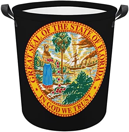 פלורידה מדינת דגל כביסה סל כביסה מתקפל סל כביסה סל בגדי אחסון תיק