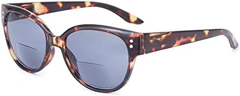 משקפי שמש דו -פוקליים משקפי שמש UV400 קוראי הגנה לנשים משקפי קריאה מסוגננים נוחים