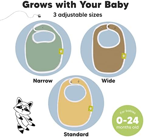 Keababies 8 -חבילות אורגני תינוקות לתינוקות לבנות ולבנים וארוזי טיל בנדנה ריר בנדנה - בקיעת שיניים לתינוקות