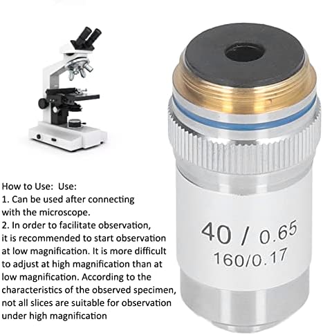 מיקרוסקופ אכרומטי מטרה, העברה גבוהה עדשת הגדלה גבוהה פי 40 ריבאונד אוטומטי בהיר יותר עם תיבת אחסון למיקרוסקופים