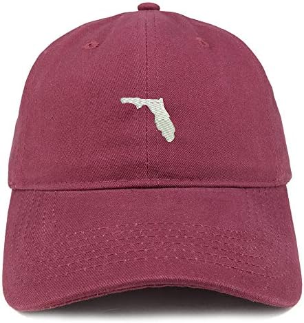 טרנדי הלבשה חנות פלורידה מפת המדינה רקום רך כתר מוברש כותנה כובע