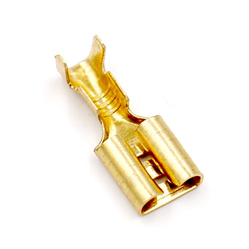 BAOMAIN נקבה SPADE מהיר מסופי Crimp Crimp 6.3 ממ Crimp Connector לא מבודד 50 יח '