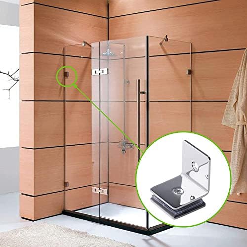 PSCCO דלת מקלחת מרובעת מהדק קבוע תמיכה בסוגריים דלתות זכוכית, ציר מחיצות של דלתות מקלחת, קוד מחיצת זכוכית