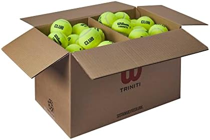 וילסון כדורי טניס טריניטי, 72 כדורים, קרטון למחזור, צהוב, 8201501