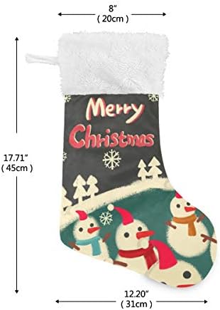 PIMILAGU לחג המולד שלג שלג גרבי חג המולד 1 חבילה 17.7 , גרביים תלויים לקישוט חג המולד