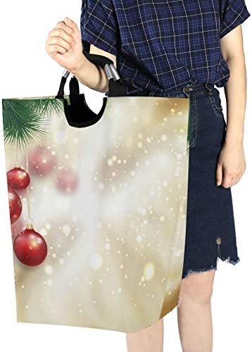 כביסת עץ חג המולד גדול סל כביסה קניות תיק, מתקפל בד כביסת, מתקפל בגדי תיק עבור צעצוע פחי, סלי מתנה,