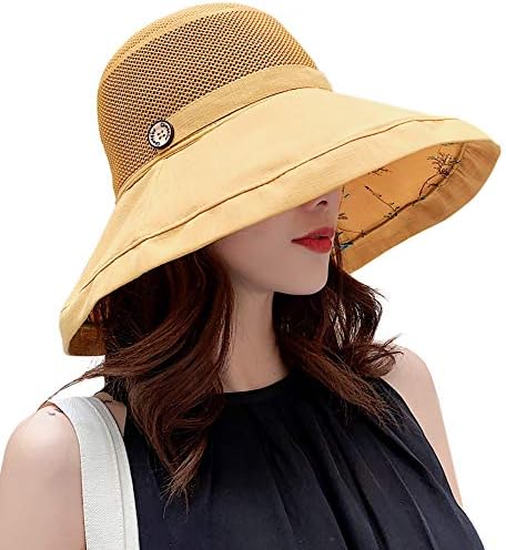 נשים רשת כובעי שמש קיץ חוף הגנה על רצועת סנטר רחבה
