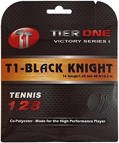 Tier One Sports Black Knight - מחרוזת טניס משותפת עבור נגן הביצועים הגבוהים