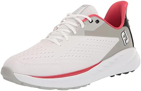 Footjoy Fole Fj Flex XP Golf נעל, לבן/שחור/אדום, 11 רחב