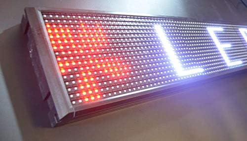 תצוגת LED עם WIFI שלט צבע מלא 40 x 8 עם P10 ברזולוציה גבוהה וטכנולוגיית SMD חדשה. שלט גלילה תכנותי הניתן