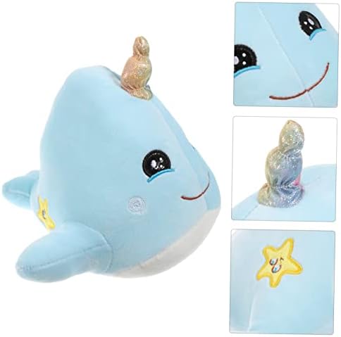 כרית לוויתן טוטו -לווייתן כלבים ממולאים לילדים צעצועים בעלי חיים כחולים לזרוק כרית ממולאת צעצוע של בעלי