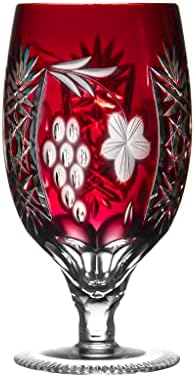 אג ' קה מרסלה רובי אדום עופרת קריסטל אייס גביע משקאות 15.2 עוז-יחידה אחת
