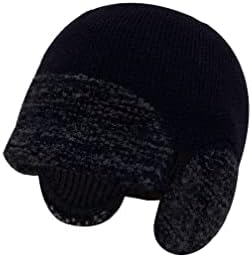 אנליי כפת כובע חורף כובעי עם אוזן דש סרוג צמר גולגולת כובע אוזן מחממי ראש מכסה עבור גברים נשים
