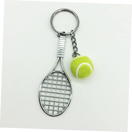 2 יחידות טניס מחזיק מפתחות מיניאטורי טניס מחבט מיני טניס מפתח מחזיק תליית תליון מחזיקי מפתחות טניס מפתח
