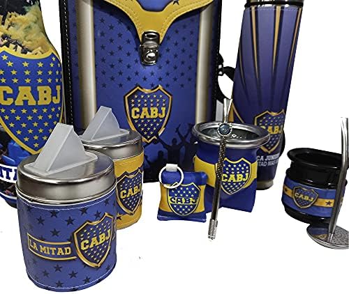 סט כוס גביע של Boca Juniors Yerba Mate, שחור