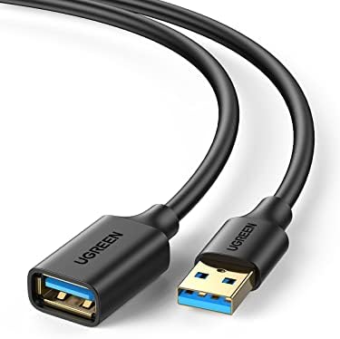 Extender UGREEN USB, כבל הרחבה USB 3.0 כבל USB כבל USB נשי, העברת נתונים במהירות גבוהה תואמת למצלמת