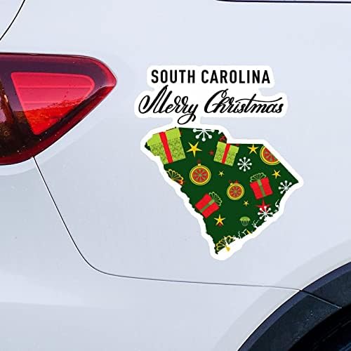 דרום קרוליינה מדינת בית מדבקות חג מולד עכברים חג המולד דרום קרוליינה מפה מכונית מדבקות קישור חג המולד