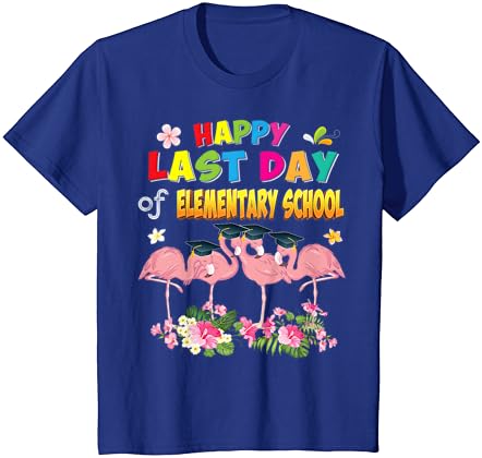 יום אחרון שמח של בית הספר היסודי 2023 חולצת טריקו פלמינגו קיץ