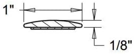 Cowles S37201-12 רגל של דפוס צד גוף פרו-שחור-דבק עצמאי 1 אינץ