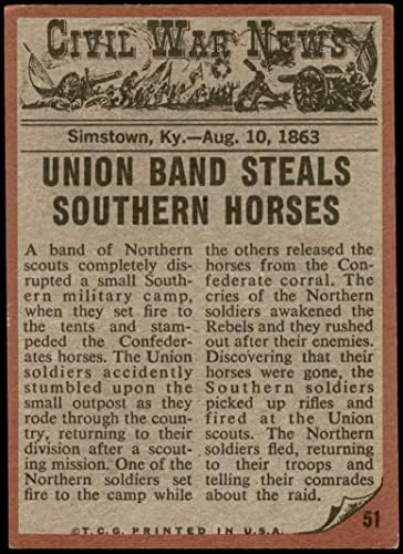 1962 Topps 51 גנבי סוסים אקס