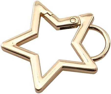 JCBIZ 5 יחידות 41 ממ צורת כוכבים אמצעי כוכבים ווים טבעת מפתח אבזמי אבזמי אופנה אבזמי מסתובב אבזם קפיץ