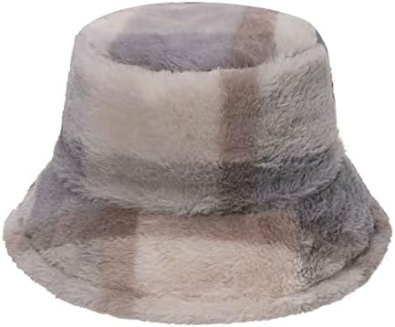 MANHONG WINTER דלי עבה כובע חם נמר כובע אגן כובע דלי מודפס לנשים גברים כובעי דלי מגניבים עם אמרות