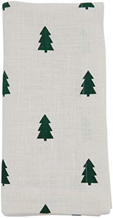 אוסף ג'וניפר סורו סגנון סגנון מפיות שולחן עץ חג המולד מפיות, 20 x20, שנהב