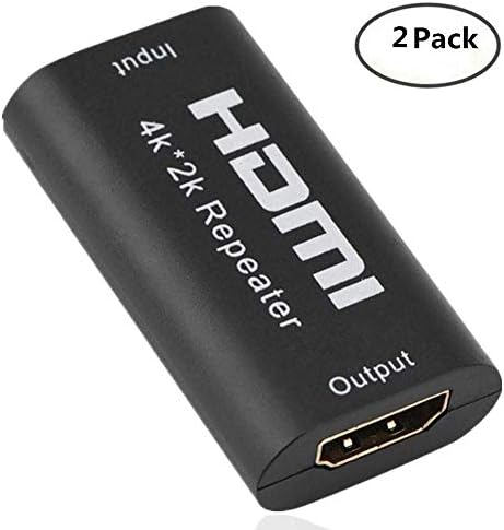 מאריך אות HDMI, 2 חבילות 1080p HDMI משחזר מתאם בוסטר מתאם 3D מעל האות שחור 40M