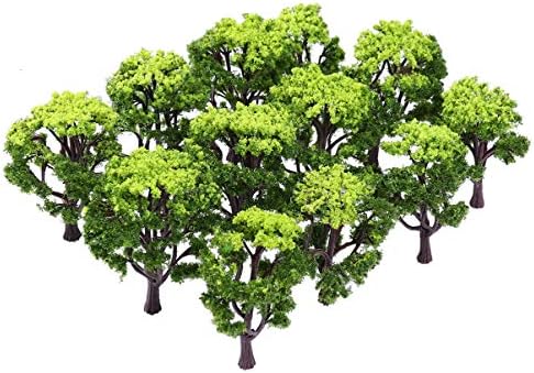 מיניאטורי רכבת - 12 יחידות 1: 50 מיניאטורי עצי מעורב דגם עצי דגם רכבת נוף ארכיטקטורת עצי דגם נוף ללא