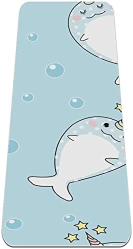 זיבזה לווייתן הורן פרימיום עבה יוגה מחצלת ידידותי לסביבה גומי בריאות & מגבר; כושר החלקה מחצלת עבור כל