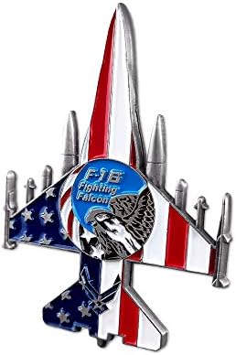 חיל האוויר האמריקני F-16 נלחם באתגר פלקון מטבע מטבע צבא מטוסים בצורת אוויר מתנה