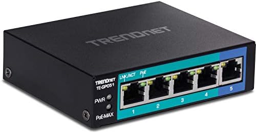 Trendnet 5-Port 5-Port Gigabit Poe+ Switch, TE-GP051