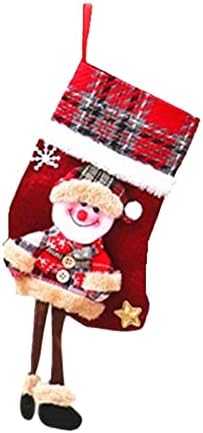 קישוטים לחג המולד גרבי חג המולד תליון בובת בובת 3D גרבי פשתן תיק גרבי חג המולד ארוכות