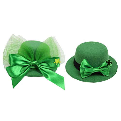 2 יחידות יום פטריק הקדוש ירוק קשת סיכת ראשלא סיכות ראש כובע קטן בית תפאורה למסיבת חגיגה