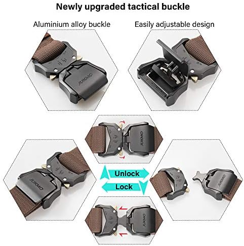 ג ' וקמו טקטי חגורה, צבאי טיולים ריגר 1.5& 34; ניילון אינטרנט עבודה חגורה עם כבד החובה שחרור מהיר