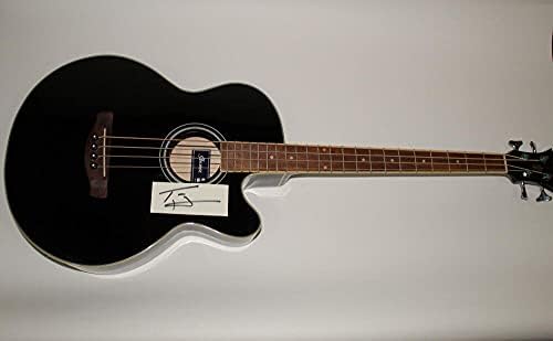 טום המילטון חתם על חתימה IBANAZ FS גיטרה בס אקוסטי - AEROSMITH ACOA