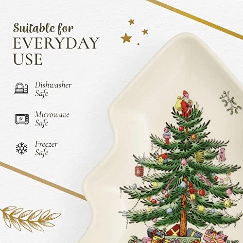 ספוד-אוסף עץ חג המולד - משענת כף טרטן-7 אינץ ' - מדיח כלים, מיקרוגל ומקפיא בטוח