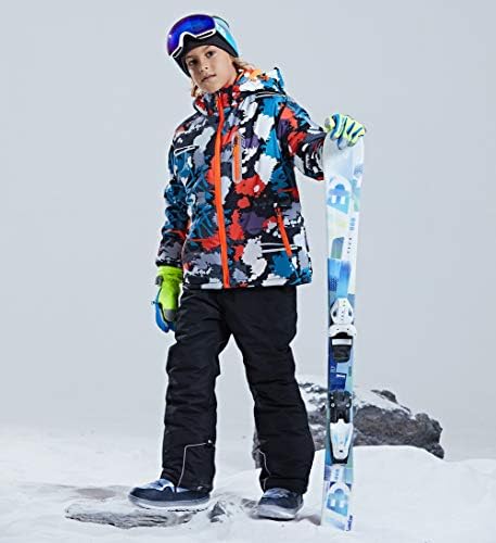 חליפות מעיל ומכנסיים סקי לבנים הוטי עמיד למים עמיד למים לילדים חליפת שלג חורף מעילים חמים חליפת סקי