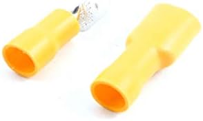 חדש LON0167 400 יחידות צהוב זכר צהוב מבודד ספייד מסופי Crimp עבור כבל AWG 12-10 (400 יחידות Gelbe Männliche