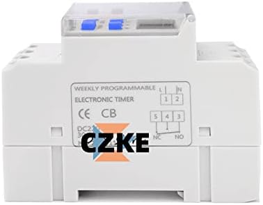 Ezzon THC15A AHC15A DIN RAIL TIMER ממסר זמן מתגי מתגי מתג מגע אלקטרוני תכנותי שבועי 220 וולט מכשיר טבעת