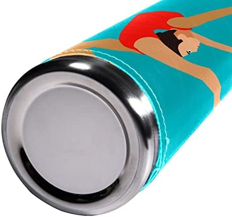 SDFSDFSD 17 גרם ואקום מבודד נירוסטה בקבוק מים ספורט קפה ספל ספל ספל עור אמיתי עטוף BPA בחינם, קצב ועמלות