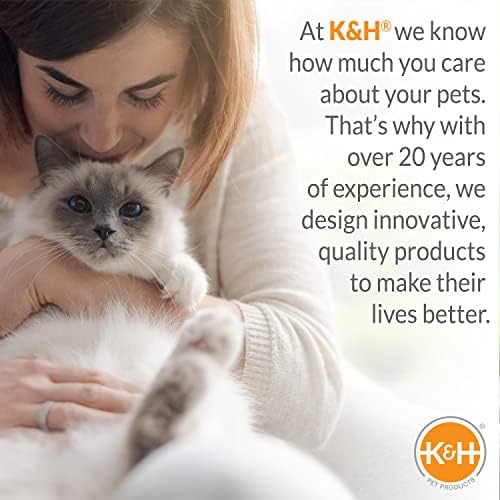 מוצרי K&H Pet Pet Thermo -Kitty Sleephouse מערת חתול - שיזוף/נמר מחומם 12 x 17 אינץ '