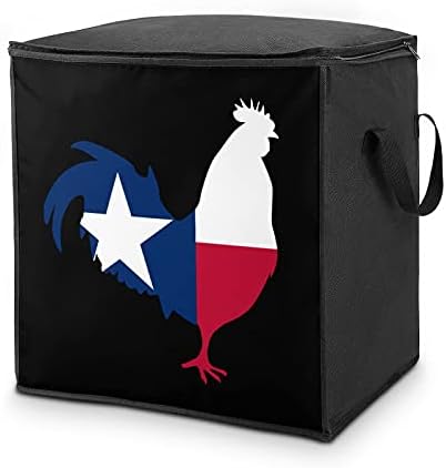 תרנגול טקסס דגל שקית אחסון גדולה של שקית שמיכה מארגן רוכסן קופסת רוכסן על כריות בגדים