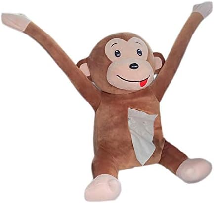 קופסת קופים מצוירת של WomeQAQ קופסת קוף רקמות מחזיק רקמות יצירתיות קוף קוף קופסת בית ומארגנים מארגנים