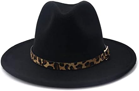 נשים גברים נמר פדורה כובע רחב ברים פדורה עם חגורת אבזם נשים של בציר קלאסי פנמה כובע חוף כובעים