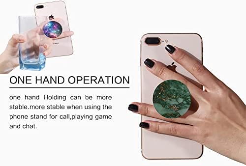 דוכני טלפון נייד של טלפון נייד ומחזיק אצבעות רב -פונקציונלי - זהב ורד כחול ירוק שיש